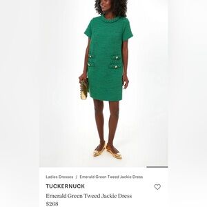 Tuckernuck Emerald Green Tweed Jackie Dress